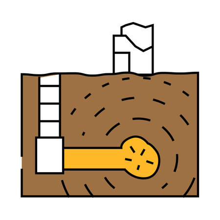 collapse earthquake disaster icon color illustrationのイラスト素材