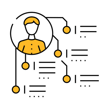 performance appraisal business process icon color illustrationのイラスト素材