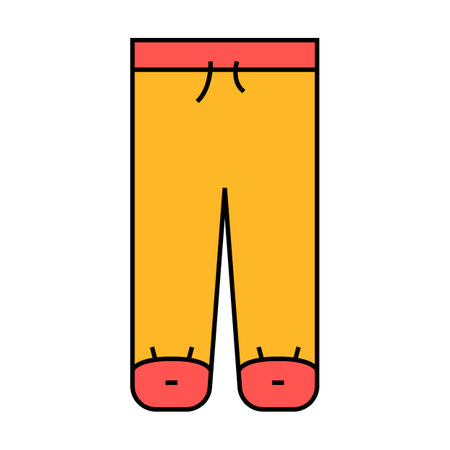 footie pants baby cloth icon color illustrationのイラスト素材