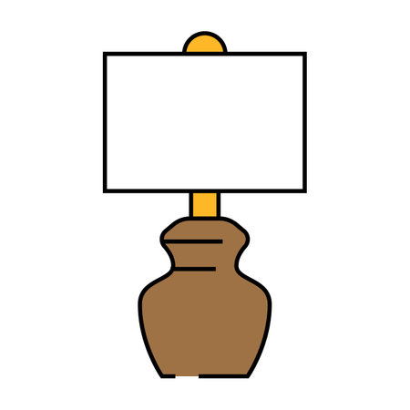white table lamp icon color illustrationのイラスト素材