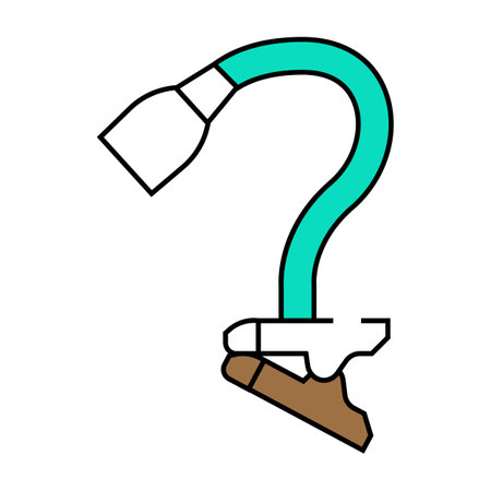 flexible table lamp icon color illustrationのイラスト素材