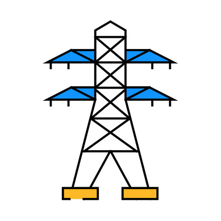 powers electric icon color illustrationのイラスト素材