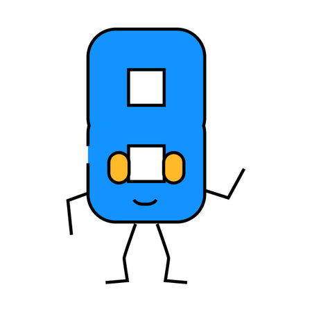 eight number character icon color illustrationのイラスト素材
