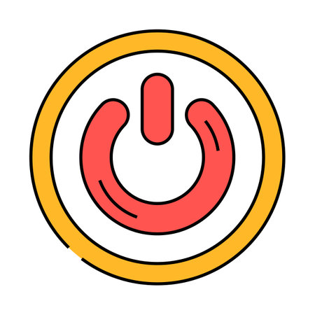 power off icon color illustrationのイラスト素材