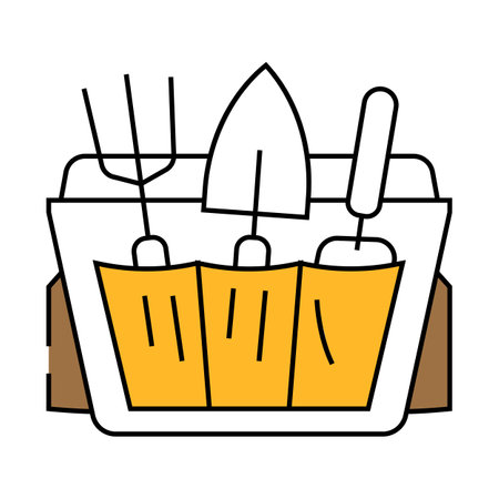 garden bag garden tool icon color illustrationのイラスト素材