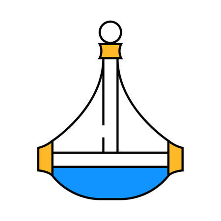 pendant lamp ceiling icon color illustrationのイラスト素材