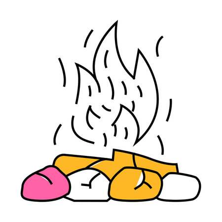 campfire icon color illustrationのイラスト素材