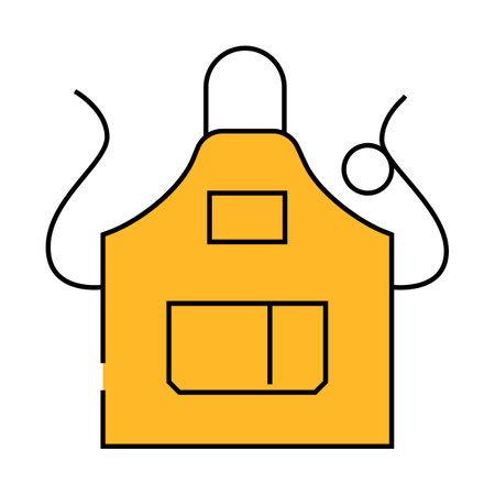 apron denim icon color illustrationのイラスト素材