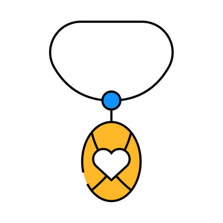 pendant jewelry icon color illustrationのイラスト素材