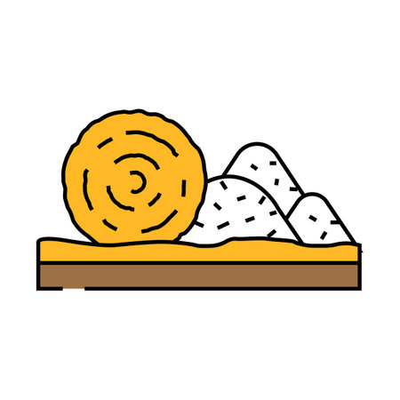 feedstock biomass energy icon color illustrationのイラスト素材