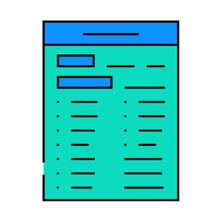 test list icon color illustrationのイラスト素材