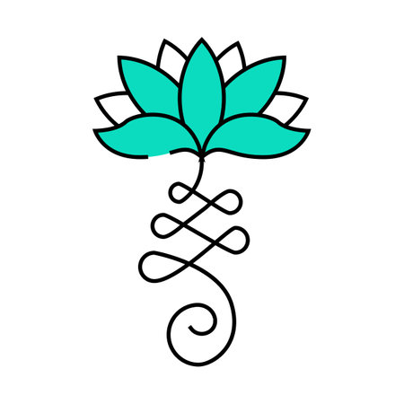 enlightenment buddhism icon color illustrationのイラスト素材