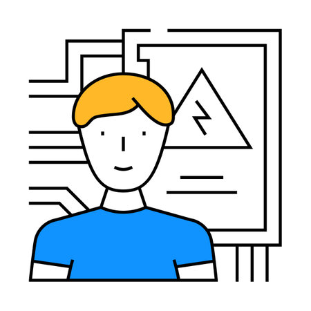electrical engineer technology icon color illustrationのイラスト素材
