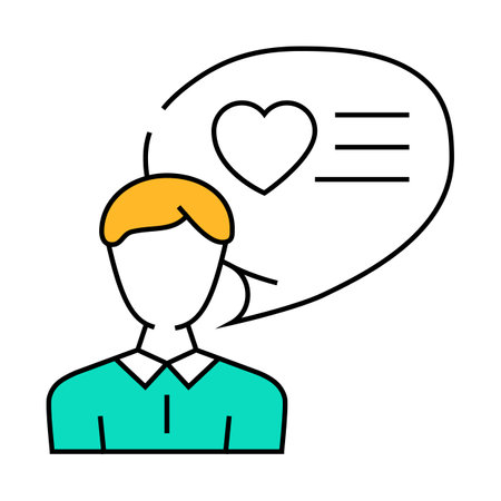 client like testimonial icon color illustrationのイラスト素材