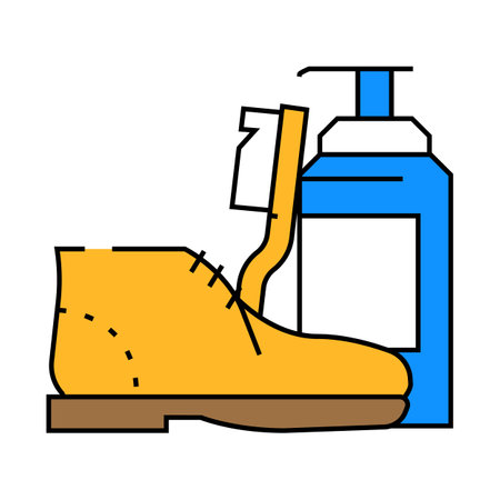 suede cleaning icon color illustrationのイラスト素材