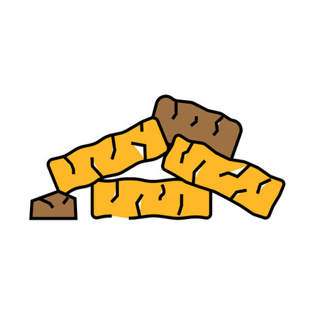 fuel wood pellets icon color illustrationのイラスト素材