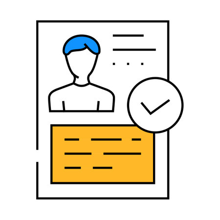 verified profile icon color illustrationのイラスト素材