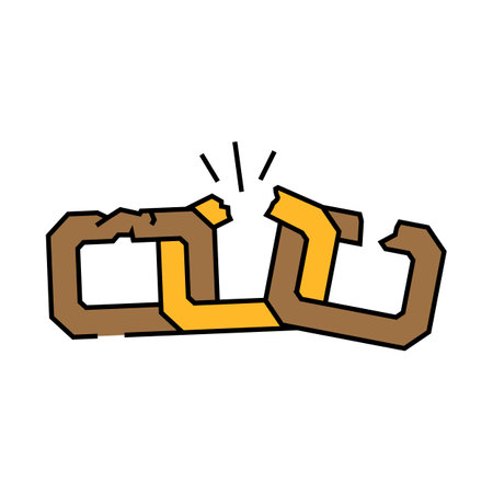 broken link icon color illustrationのイラスト素材