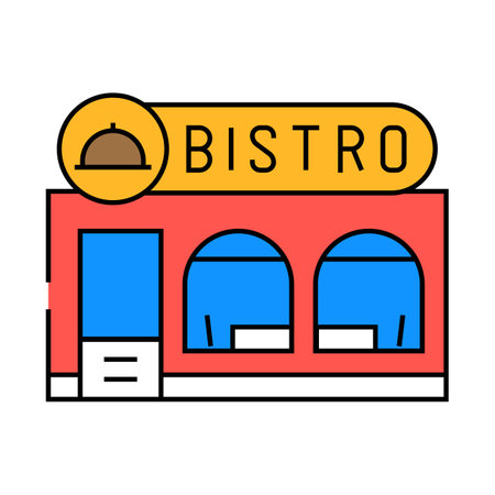 bistro street cafe icon color illustrationのイラスト素材