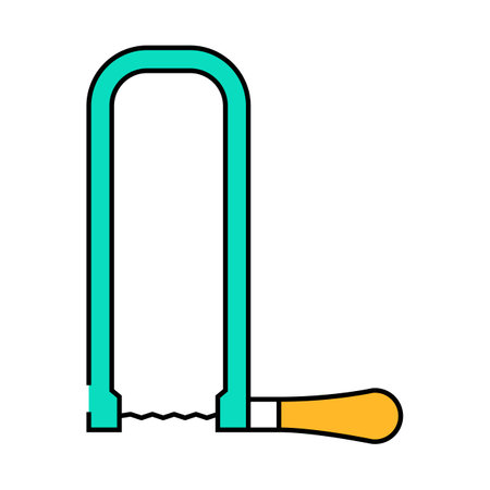 fret hand saw icon color illustrationのイラスト素材