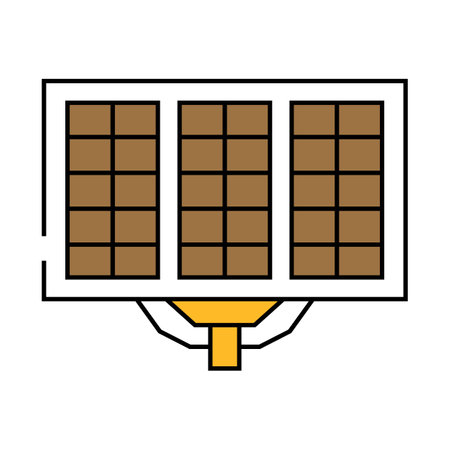 array solar panel icon color illustrationのイラスト素材