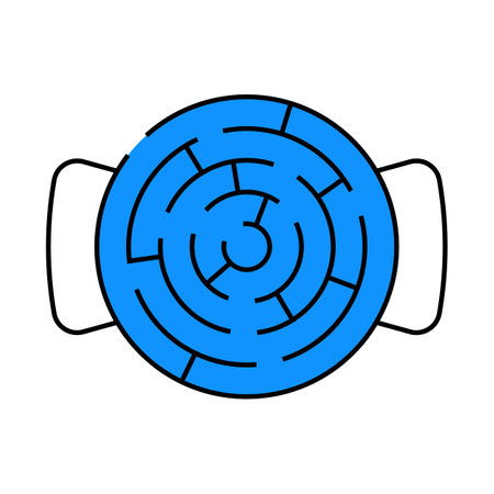 marble maze fidget toy icon color illustrationのイラスト素材