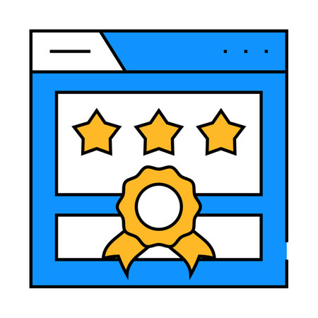 page authority seo icon color illustrationのイラスト素材