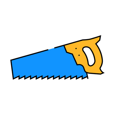 rip cut saw icon color illustrationのイラスト素材