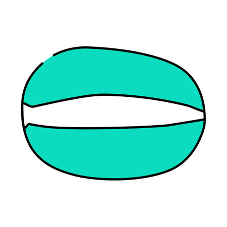 cut kiwi fruit fresh icon color illustrationのイラスト素材