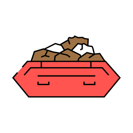 waste to energy sorting icon color illustrationのイラスト素材