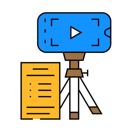 content creation social media icon color illustrationのイラスト素材