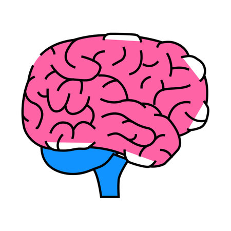 brain human icon color illustrationのイラスト素材