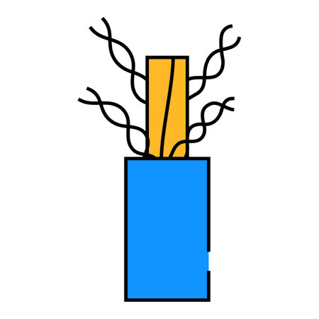 twisted pair cable icon color illustrationのイラスト素材