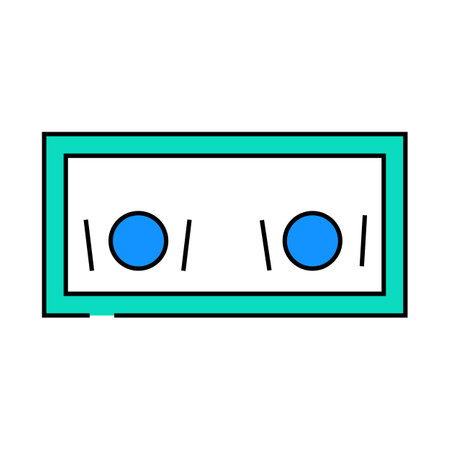 big kitchen table top view icon color illustrationのイラスト素材