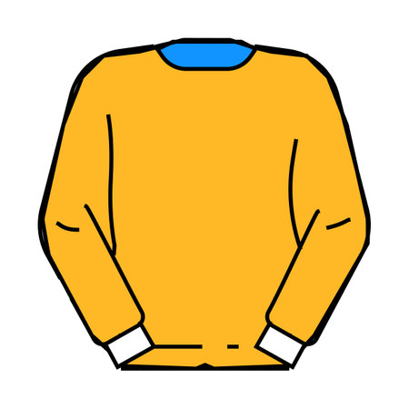 crewneck sweatshirt streetwear cloth fashion icon color illustrationのイラスト素材