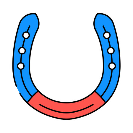 horseshoeing blacksmith icon color illustrationのイラスト素材