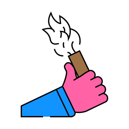 flare fire icon color illustrationのイラスト素材