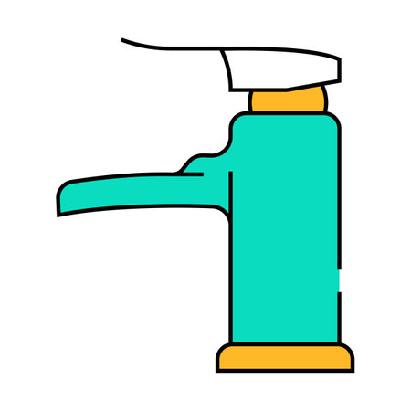 open faucet water icon color illustrationのイラスト素材