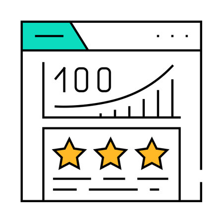 page authority seo icon color illustrationのイラスト素材