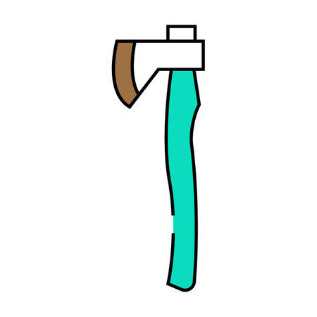 hudson bay axe hatchet icon color illustrationのイラスト素材