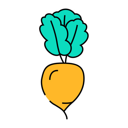 radish ripe icon color illustrationのイラスト素材