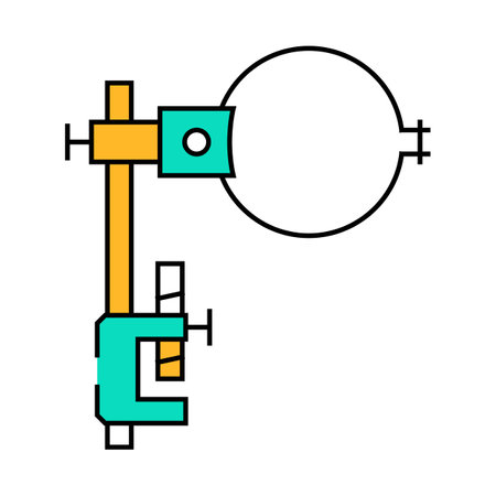 hoop stand embroidery hobby icon color illustrationのイラスト素材