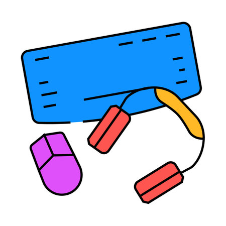 peripheral setup repair computer icon color illustrationのイラスト素材
