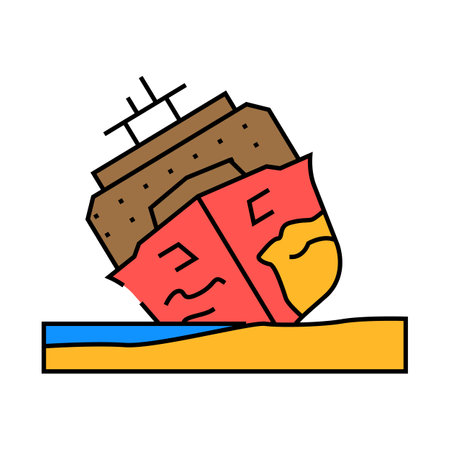 marine corrosion icon color illustrationのイラスト素材