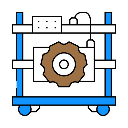 brake system repair aircraft icon color illustrationのイラスト素材