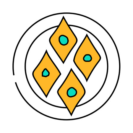 baklava pastry greek cuisine icon color illustrationのイラスト素材