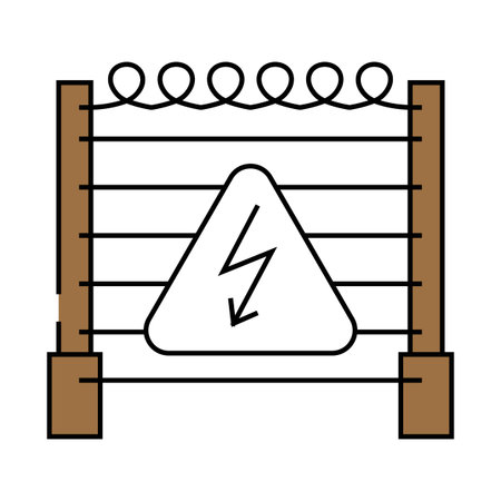 caution electricity icon color illustrationのイラスト素材