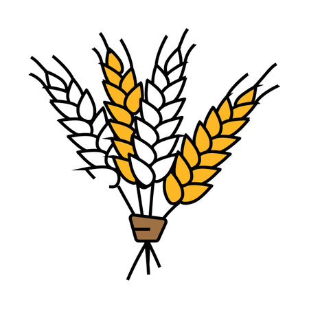 ear barley icon color illustrationのイラスト素材