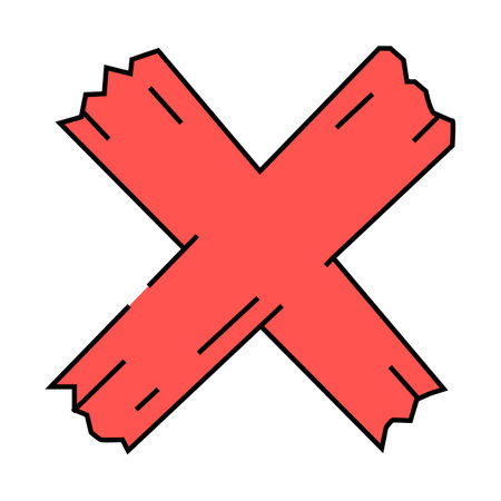 cross x mark icon color illustrationのイラスト素材