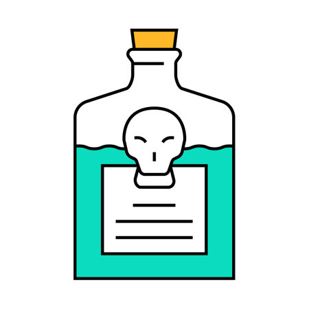 poison nicotine tobacco icon color illustrationのイラスト素材